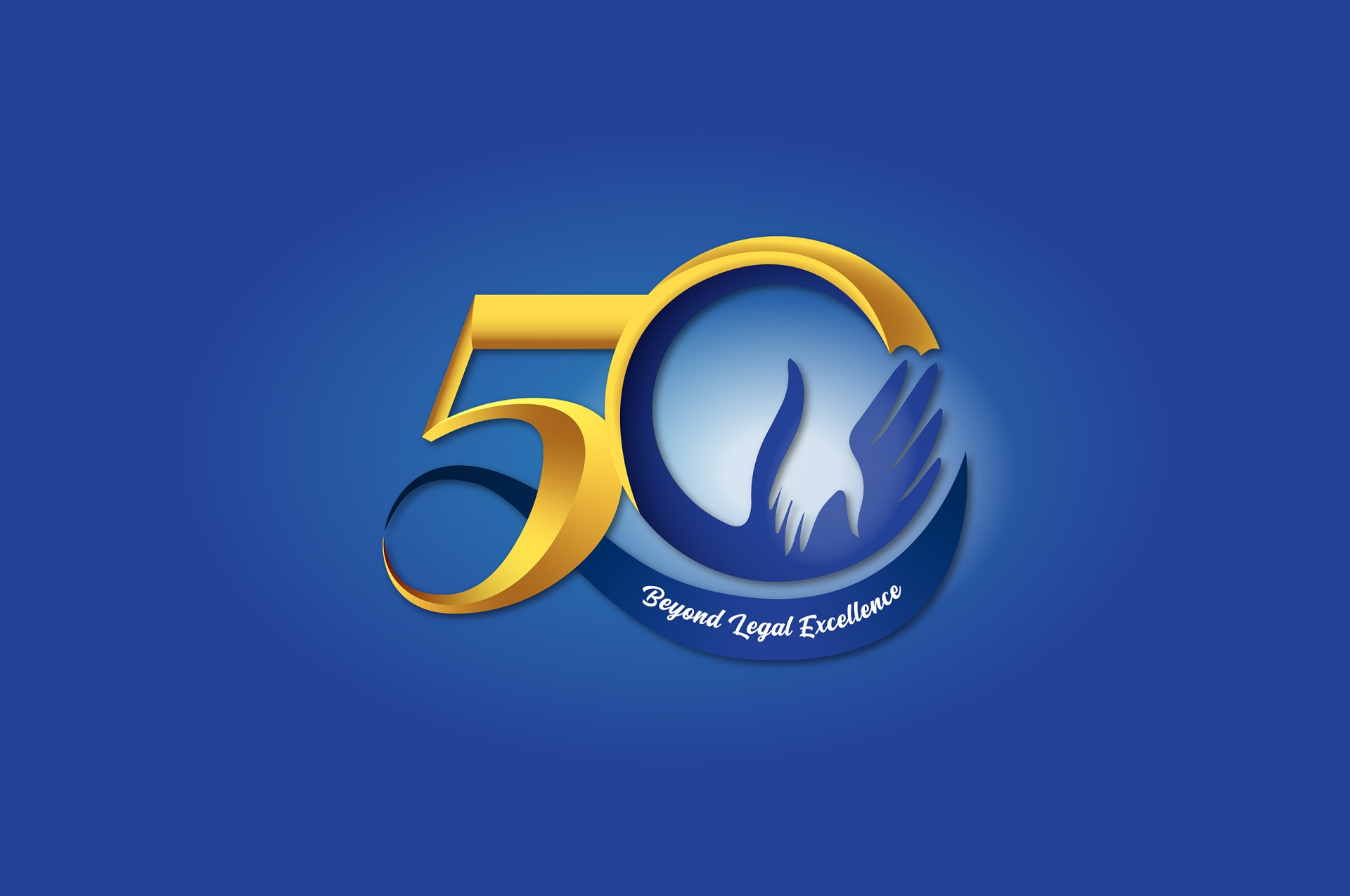 Logo design for the 50th anniversary celebration of a law firm